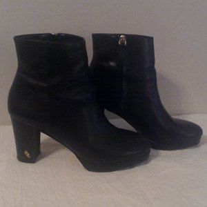 Kurt Geiger London Black Platform Leather Boots - Size 38 (7.5)